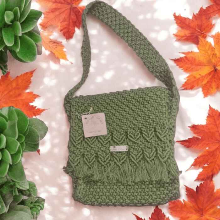 Bolsa verde militar grande